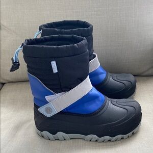 Kids' Black and Blue Winter Boots
